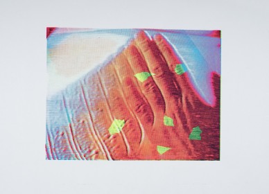 (1985) "Hand signals, Message IV"  80's,  silkscreen on paper
