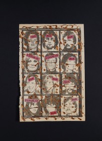 (1981) « Baader and Meinhoff dead and jailed», 1981, 28*40, acrylic on newspaper