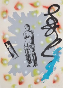 (1982) « Venus », 1982, 78*106, paper silkscreen and spray