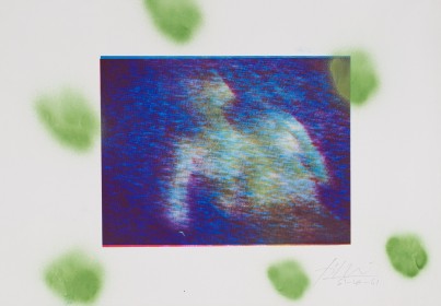 (198x) « Body and the space », btw 1980 and 1990, 72*51, silkscreen and spray on paper