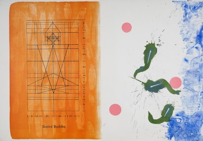 (1991) « Seated buddha », 1991, 90*63, Lithography silkscreen