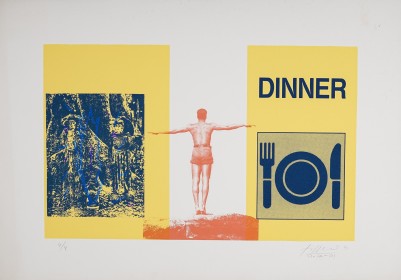 (200x) « Dinner card, with far distance »,  200x , print on canvas