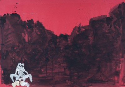 (2010) « No title » 2010, 100*70, chinese ink and acrylic (with Tawan Wattuya)