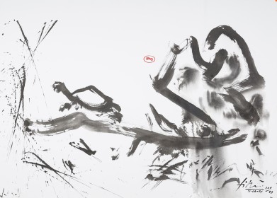 (2011) « Try to fly », 2011, 106*78, chinese ink acrylic and spray
