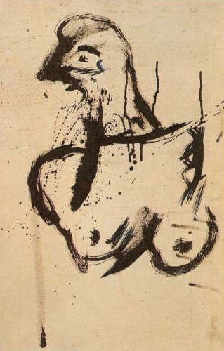 Destroyed Body - ink on canvas 82 x 55 cm - 1968